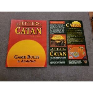 Settlers of Catan Game Rules And Almanac Replacement Game Part Piece